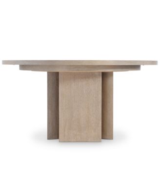 Loggia 7-Pc. Wood Round Table and Upholstered Arm Chairs Dining Set