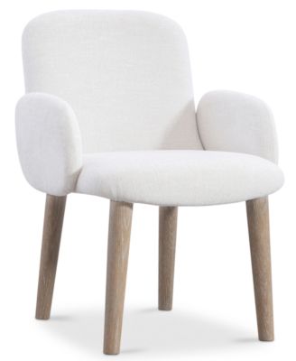 Loggia 7-Pc. Wood Round Table and Upholstered Arm Chairs Dining Set