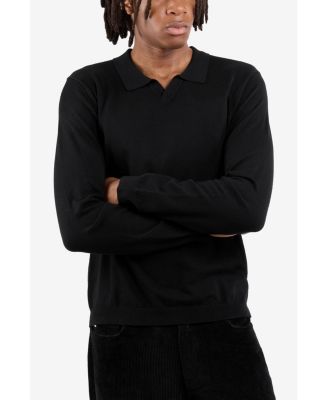 Men's Long Sleeve Sweater Johnny Collar Polo