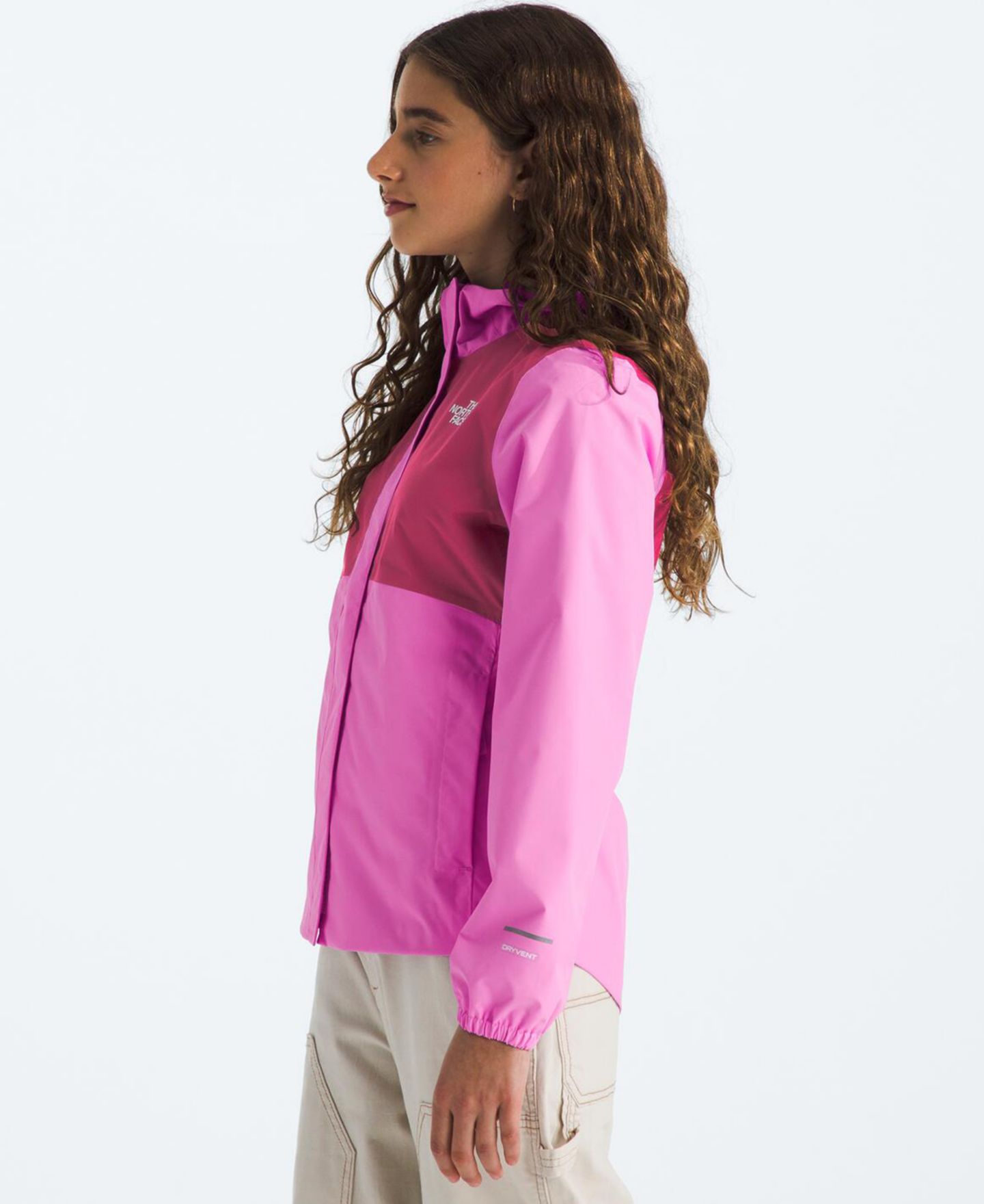 Куртка The North Face Antora Hooded Rain Jacket для девочек, цвет: Фиолетовый / Фуксия — фото 3