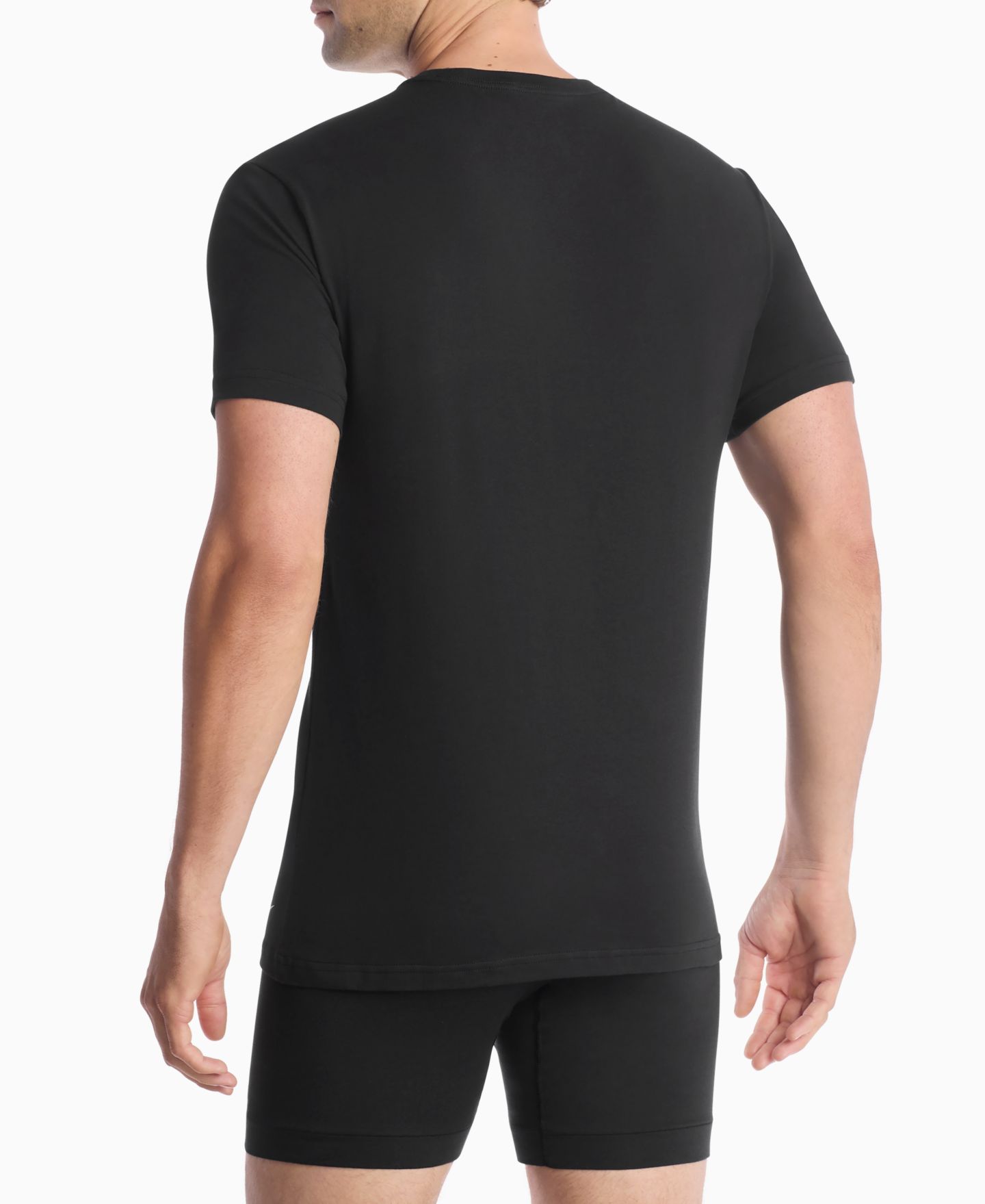 Бельё Undershirts для мужчин, хлопок, стрейч, 2 шт. — Nike, цвет: Чёрный — фото 4