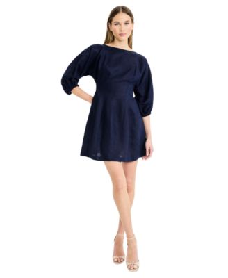 Women’s Dolman-Sleeve Boat Neck Mini Dress