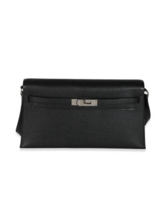 Pre-Owned Hermes Black Chevre Chamkila Kelly Elan PHW