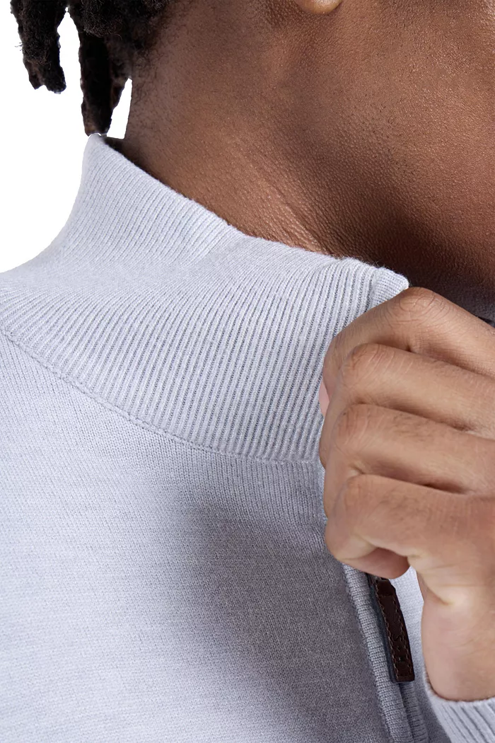 Men's SPRING + MERCER Quarter Zip Mock Neck Sweater - thumbnail 10