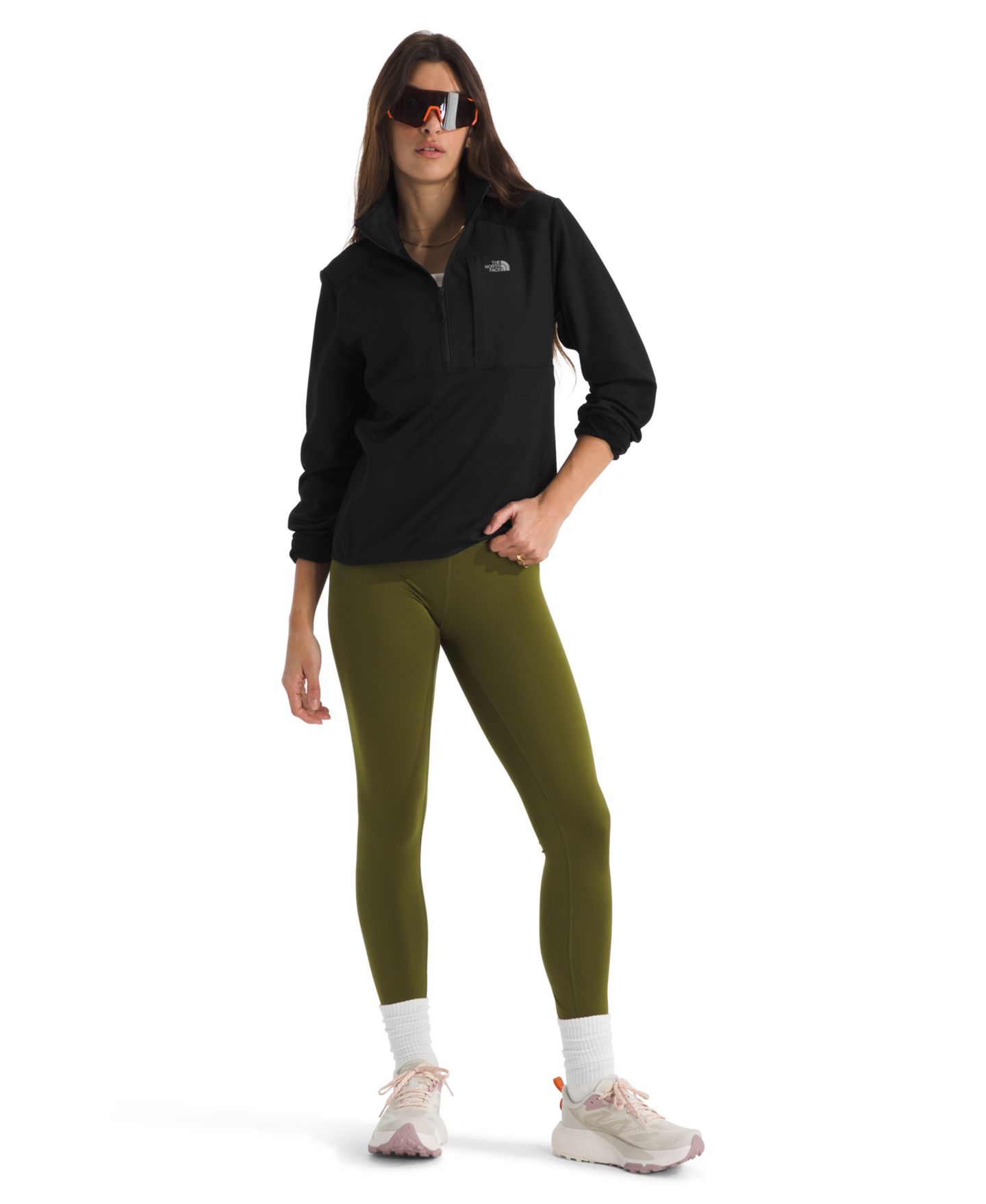 Женская куртка The North Face TNF Performance Fleece Quarter-Zip, цвет: Чёрный — фото 2
