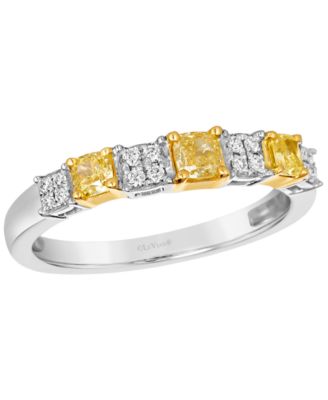 Sunny Yellow Diamond (0.53 ct. t.w.) & Vanilla Diamond (0.09 ct. t.w.) Ring in 14k Two-Tone Gold