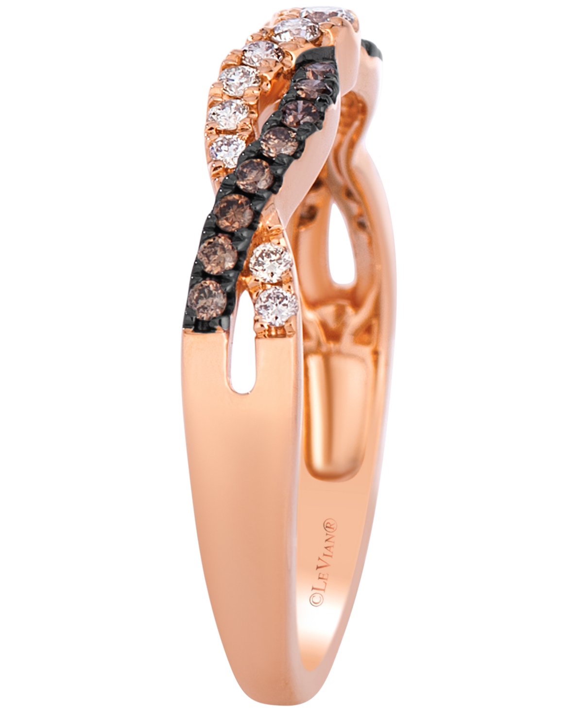 Le Vian Nude Diamond (0.15 ct. t.w.) & Chocolate Diamond (0.12 ct. t.w.) Ring in 14k Strawberry Gold