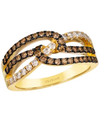 Chocolate Diamond (23/50 ct. t.w.) & Nude Diamond (6/25 ct. t.w.) Ring in 14k Honey Gold