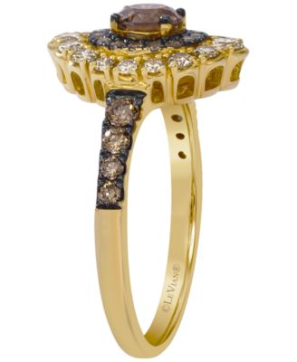 Chocolate Diamond (0.81 ct. t.w.) & Nude Diamond (0.43 ct. t.w.) Ring in 14k Honey Gold