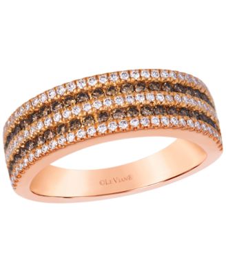 Chocolate Diamond (0.41 ct. t.w.) & Vanilla Diamond (0.32 ct. t.w.) Ring in 14k Strawberry Gold