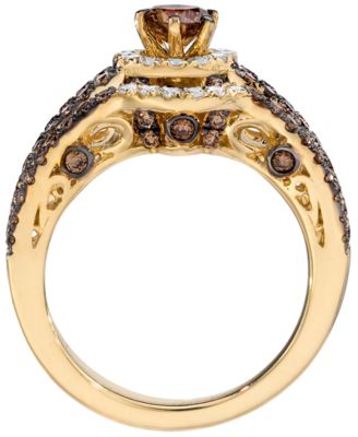 Chocolate Diamond (1.03 ct. t.w.) & Vanilla Diamond (0.15 ct. t.w.) Ring in 14k Honey Gold