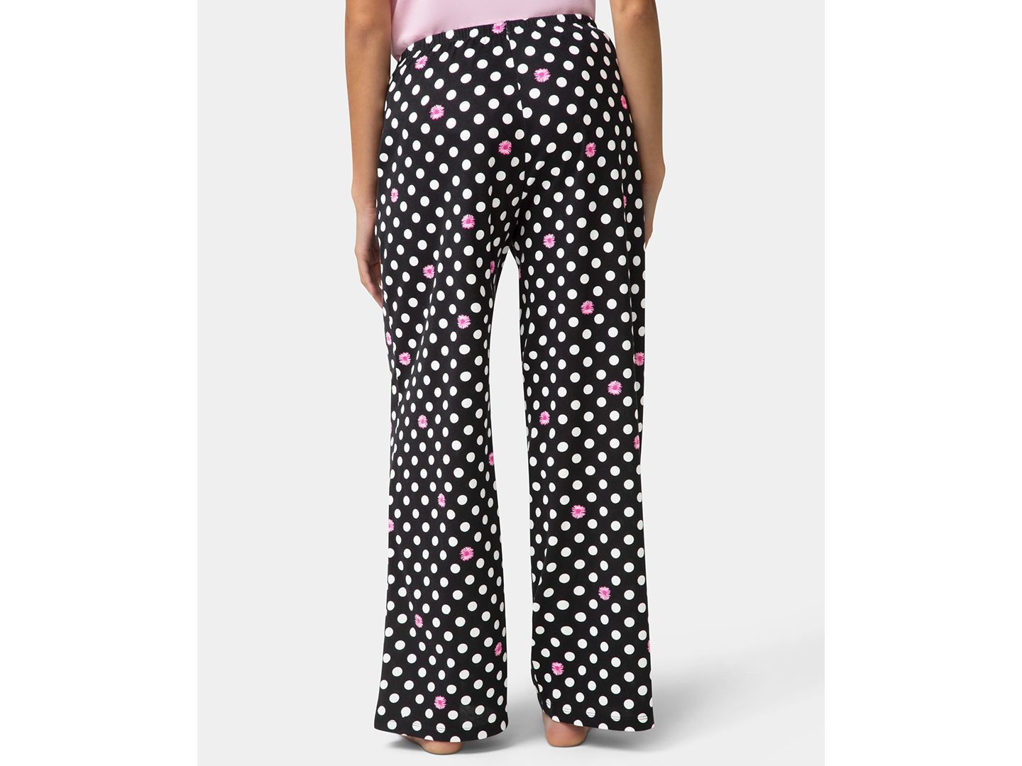 Женские брюки Hue Cotton Printed Mid-Rise, цвет: Чёрный — фото 5