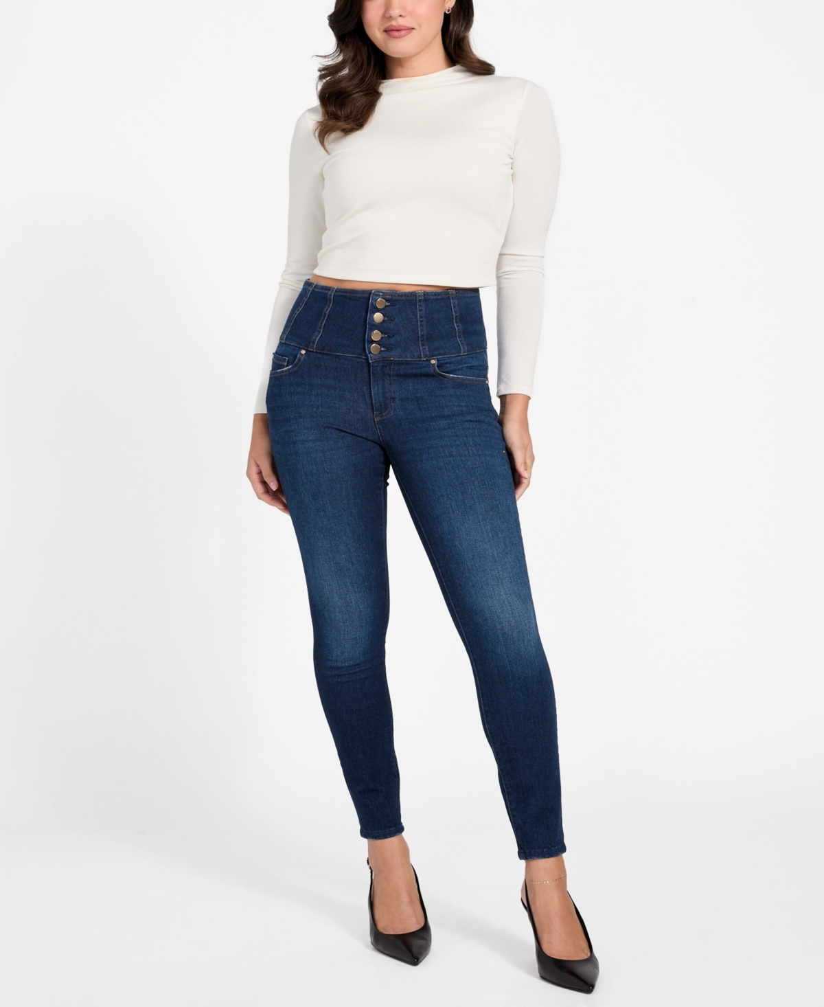 Guess Women's Corset Shape Up Skinny Jeans