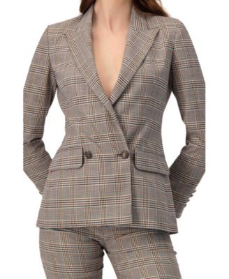 Women's Double-Breasted Prince of Wales Blazer