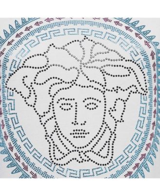 Women's White Medusa Embellished Jersey T-Shirt