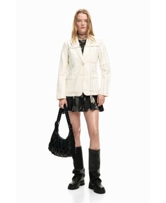 Women's Asymmetric striped blazer