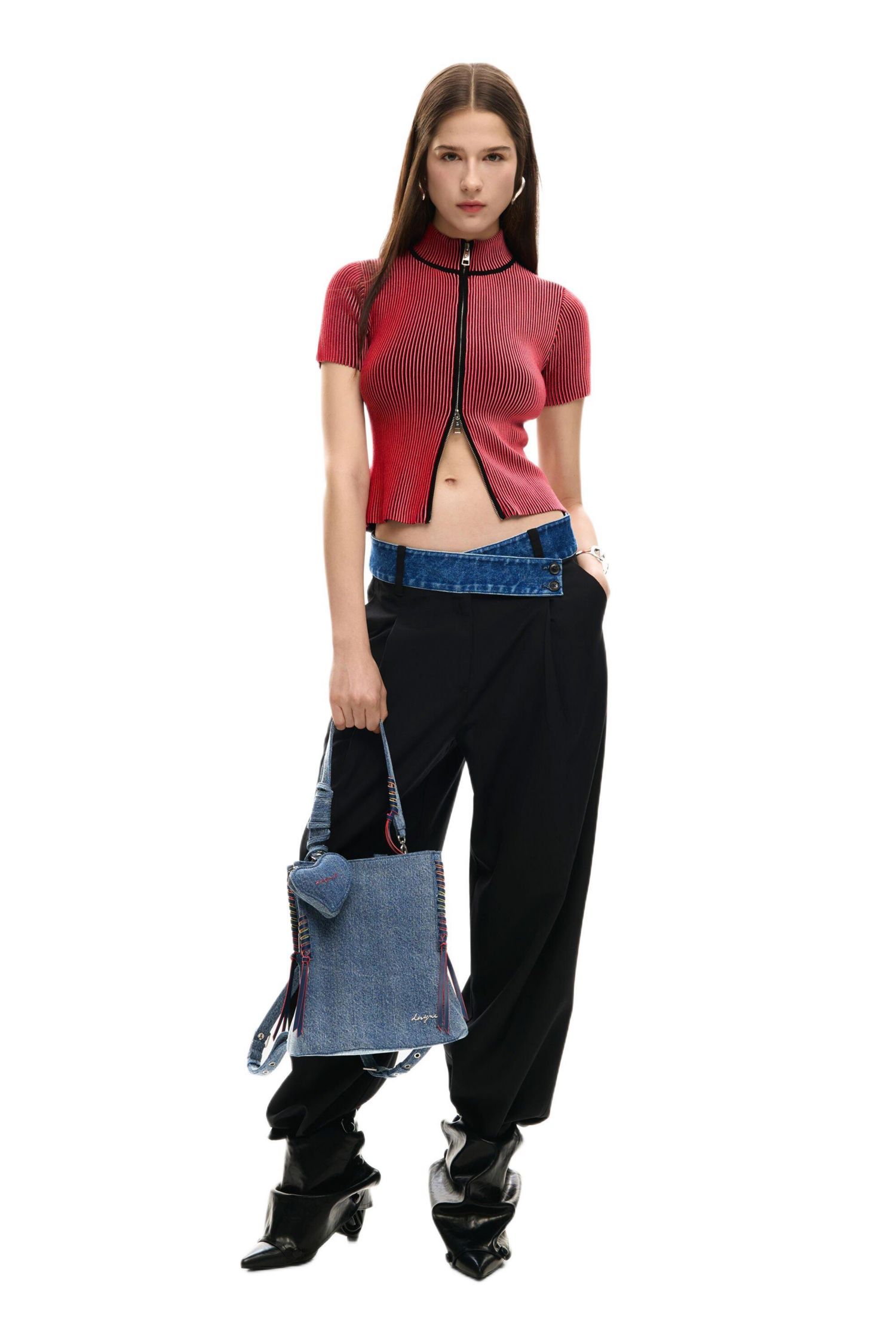 Women's Small denim heart backpack