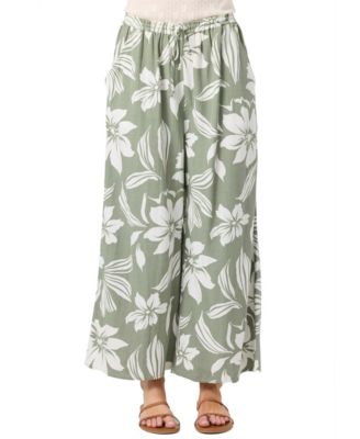 Women's Rosalie Floral Wide-Leg Pull-On Pants