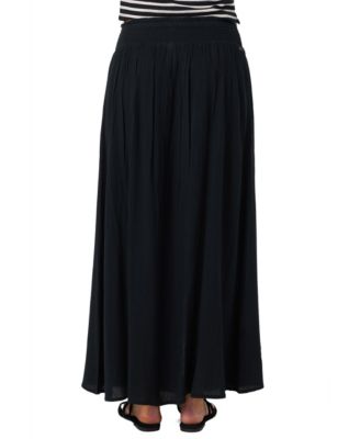 Women's Tryston Smocked Waist Button-Front Maxi Skirt