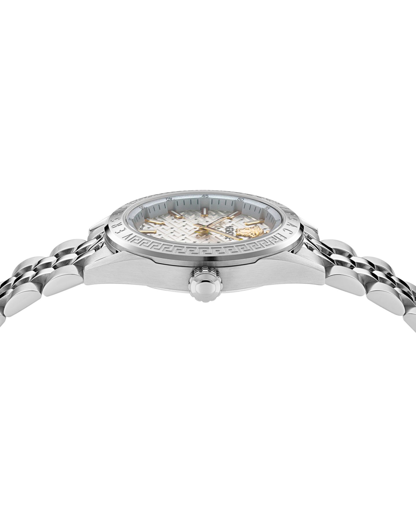 Женские часы Versace V-Code Silver Stainless Steel Bracelet Watch, 36mm — фото 2