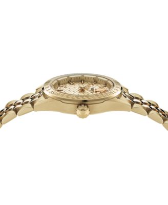 Women's V-Code Gold Stainless Steel Bracelet Watch, 36mm