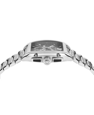 Men's Dominus Silver Stainless Steel Bracelet Watch, 42X50mm