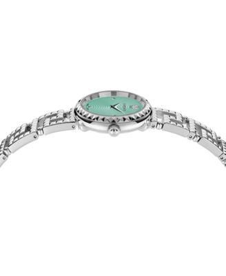 Women's Greca Goddess Silver Stainless Steel Bracelet Watch, 28mm