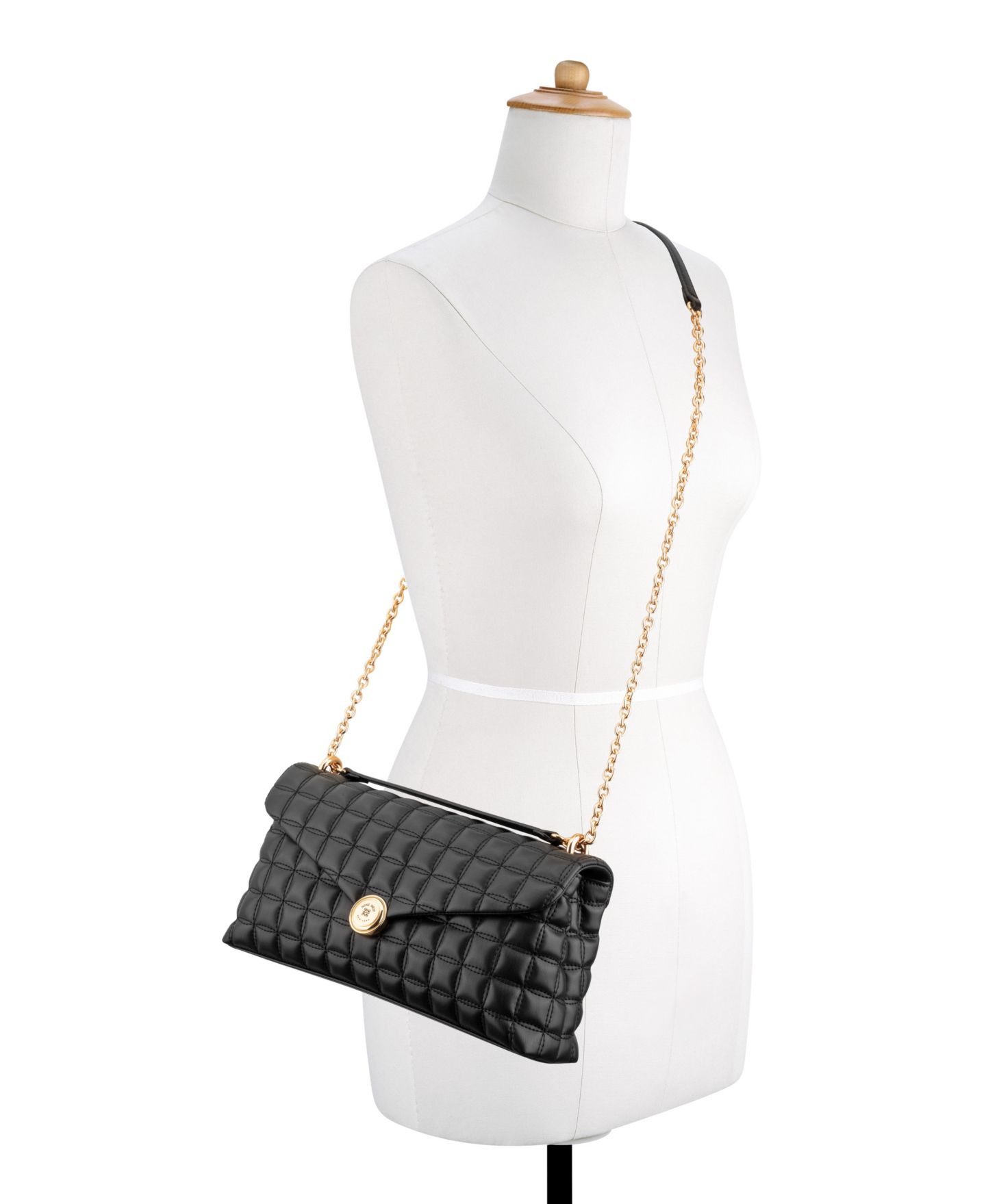Женская сумка Nine West Wrenly Convertible Medium Crossbody, цвет: Чёрный — фото 6