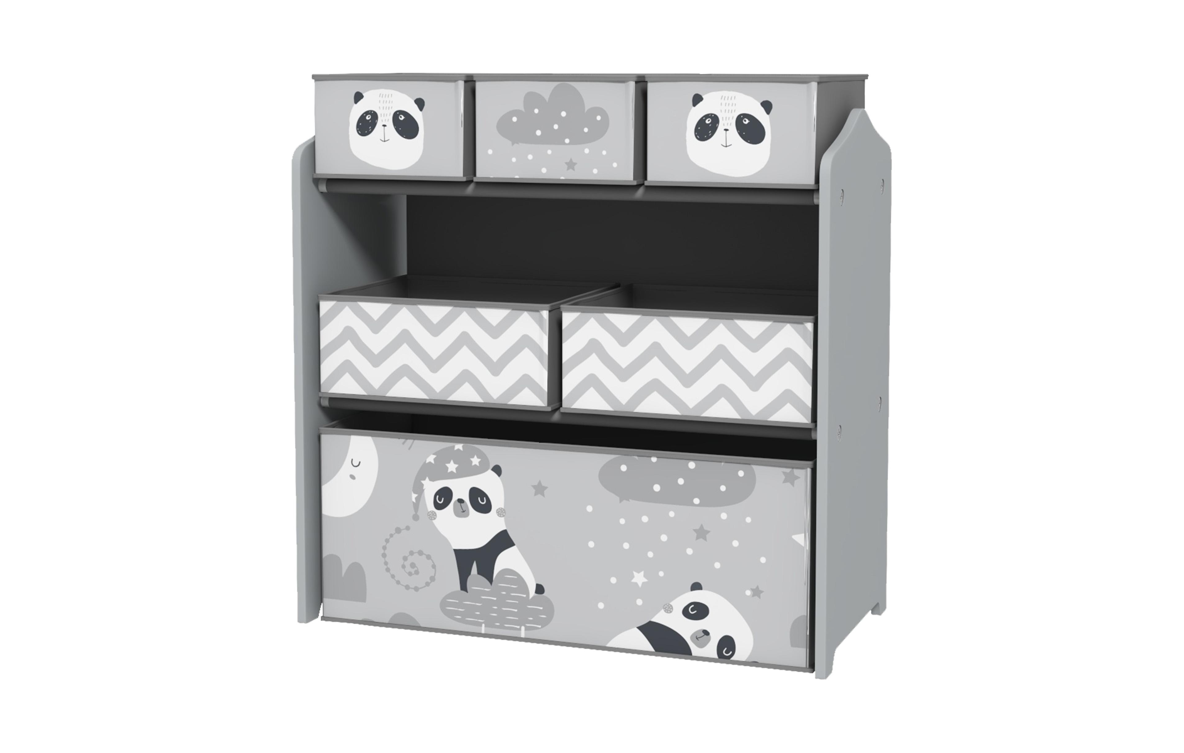 Kids Toy Storage Organizer with Multi-Size Fabric Bins Ages 3 to 8