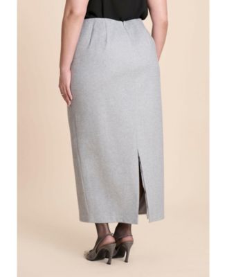 Women's Heathered Column Maxi Skirt