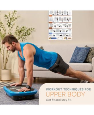 Whole Body Vibration Plate Exercise Poster – Full-Body Workout Guide with Training Suggestions & Step-by-Step Instructions for Vibration Plate Machines