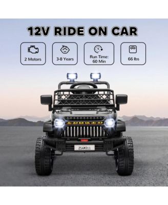 Kids 12V Electric Ride On Car with Parent Remote Slow Start Suspension for Ages 3 to 6