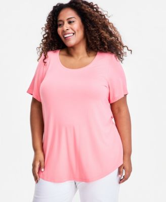 Plus Size Short-Sleeve Top