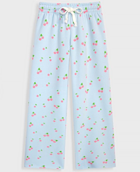 Брюки With Jules Wide-Leg Printed Sweatpants для девочек, цвет: Синий