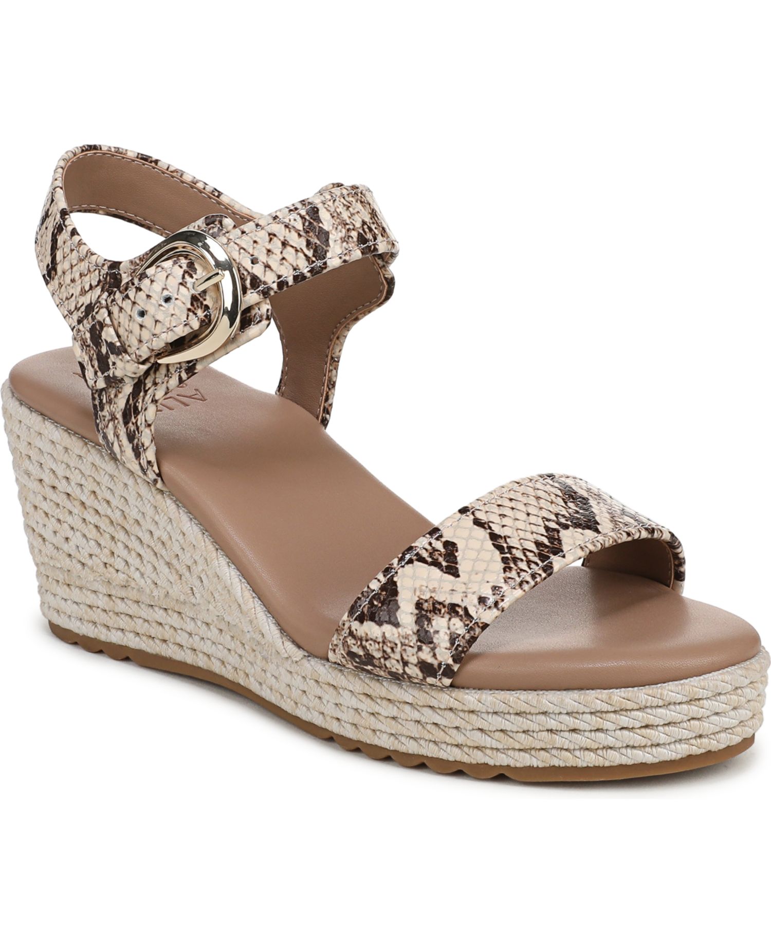 Women's Stella Open Round Toe Buckle Wedge Sandals