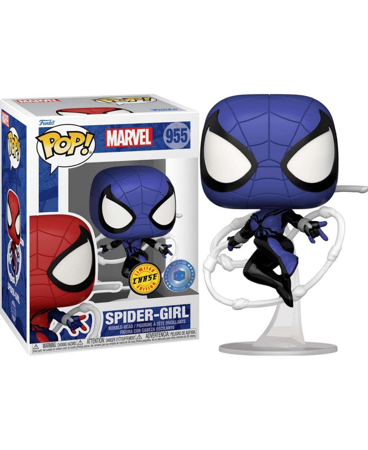 Детская фигурка Funko Pop! Marvel Spider-Girl #955 Chase 3.75" Action Figure, Ages 3+ — фото 3