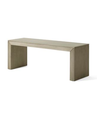  Acacia Wood Dining Bench, Light Gray Oak