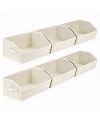 Large Collapsible Fabric Storage Bins with Handles for Clothes Towels
