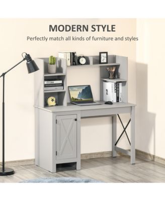 Computer Office Desk W/ Hutch Storage Cabinet,