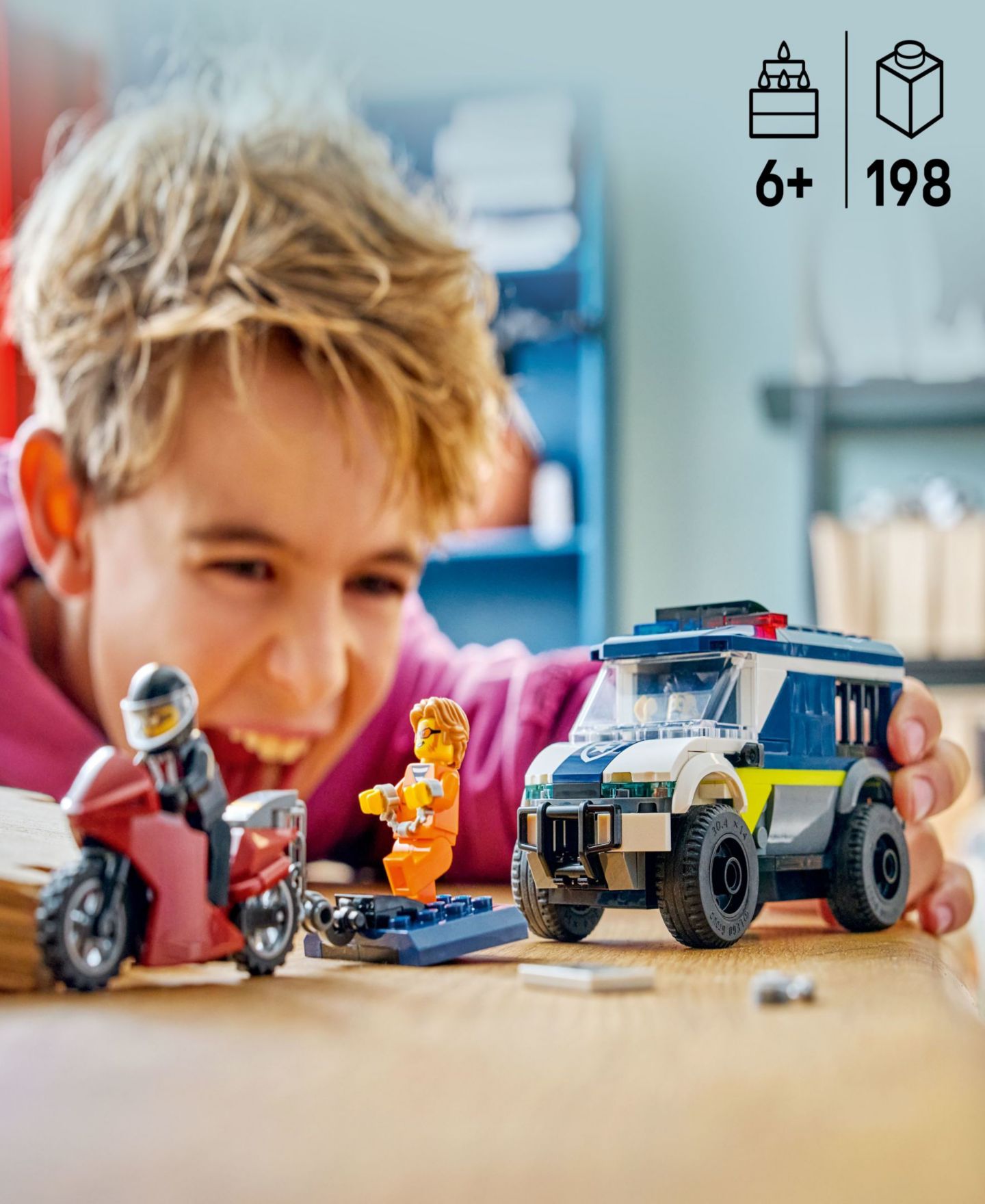 Детские конструкторы LEGO® City Police Prisoner Transport Van Building Toy 60479, 198 Pieces — фото 2