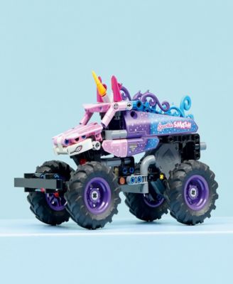 Technic Monster Jam Sparkle Smash Pull-Back Building Kit 42220, 243 Pieces