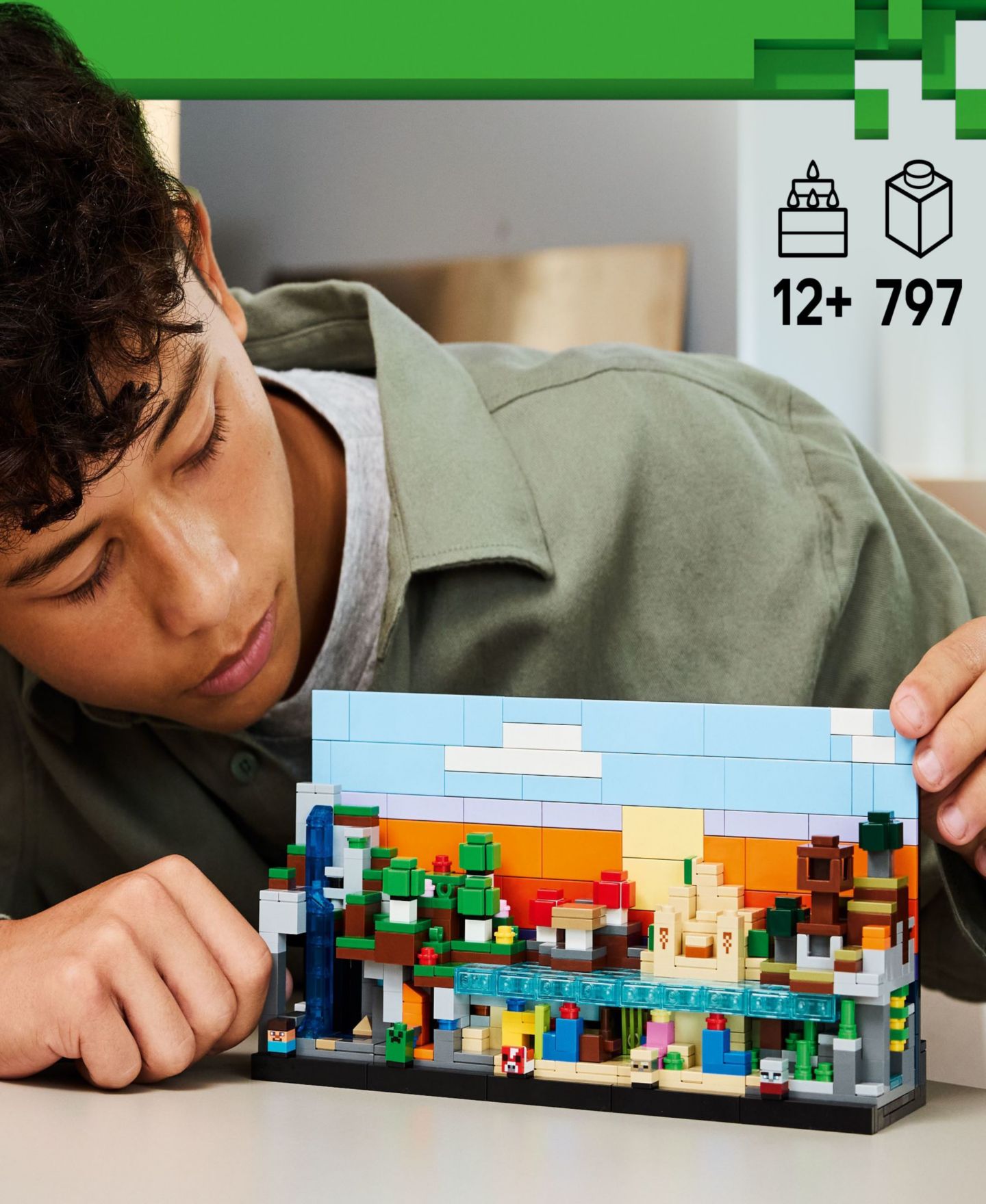 Детские конструкторы LEGO® Minecraft Mini Biomes Building Toy 21589, 797 Pieces — фото 2
