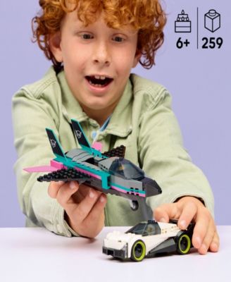 City Jet vs. Car Building Toy 60489, 259 Pieces