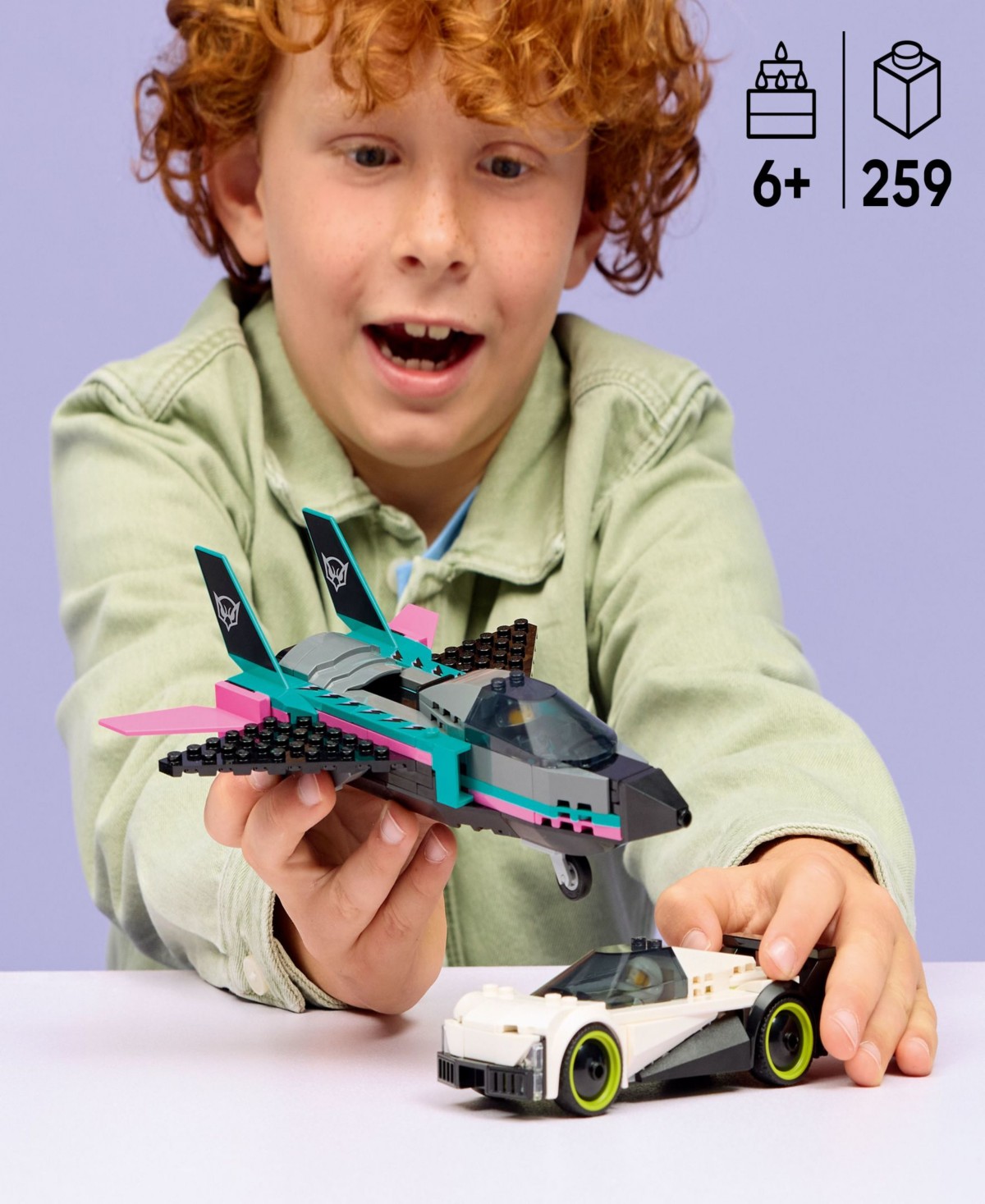 Детские конструкторы LEGO® City Jet vs. Car Building Toy 60489, 259 Pieces — фото 3