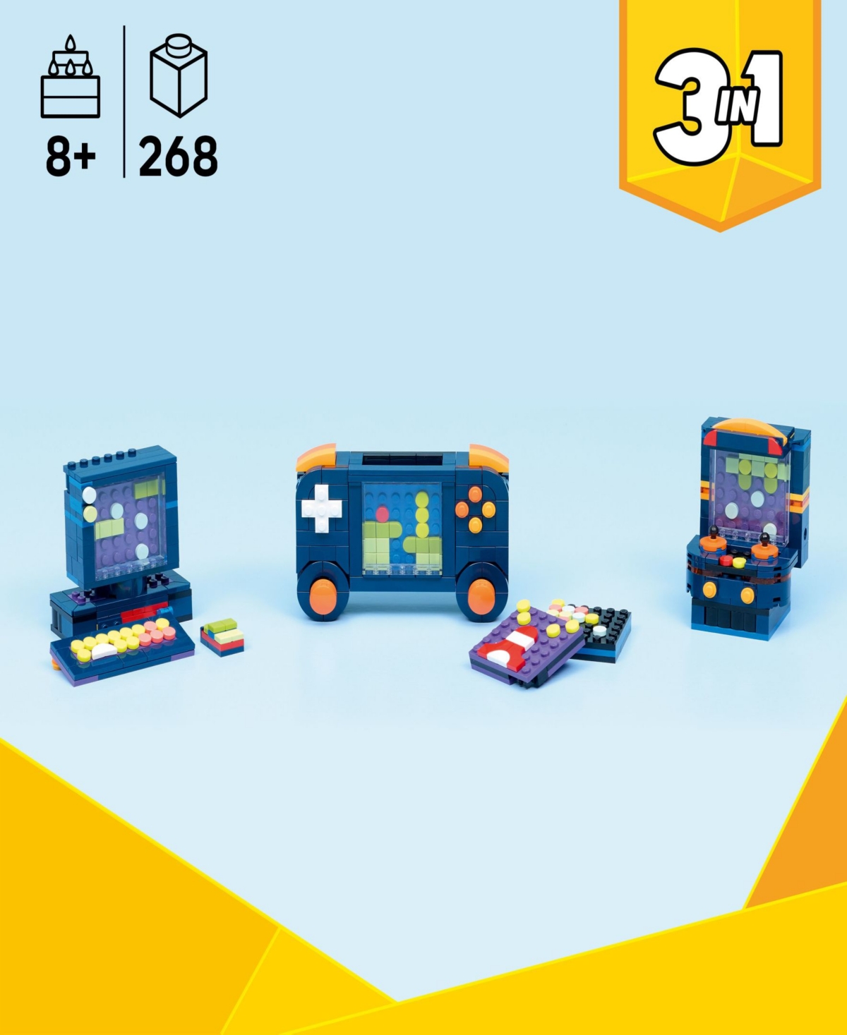 Lego Creator 3 in 1 Retro Gaming Console Building Toy 31380, 268 Pieces