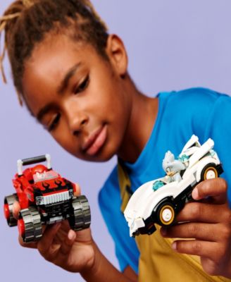 Sonic the Hedgehog Silver's Car vs. Knuckles' Monster Truck Building Toy 77118, 378 Pieces