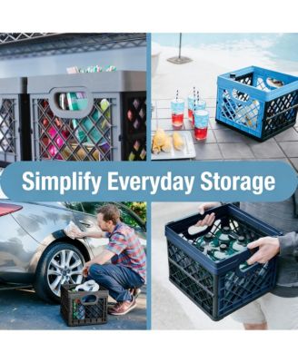 25L Collapsible Storage Bins - Stackable, Durable, Lightweight