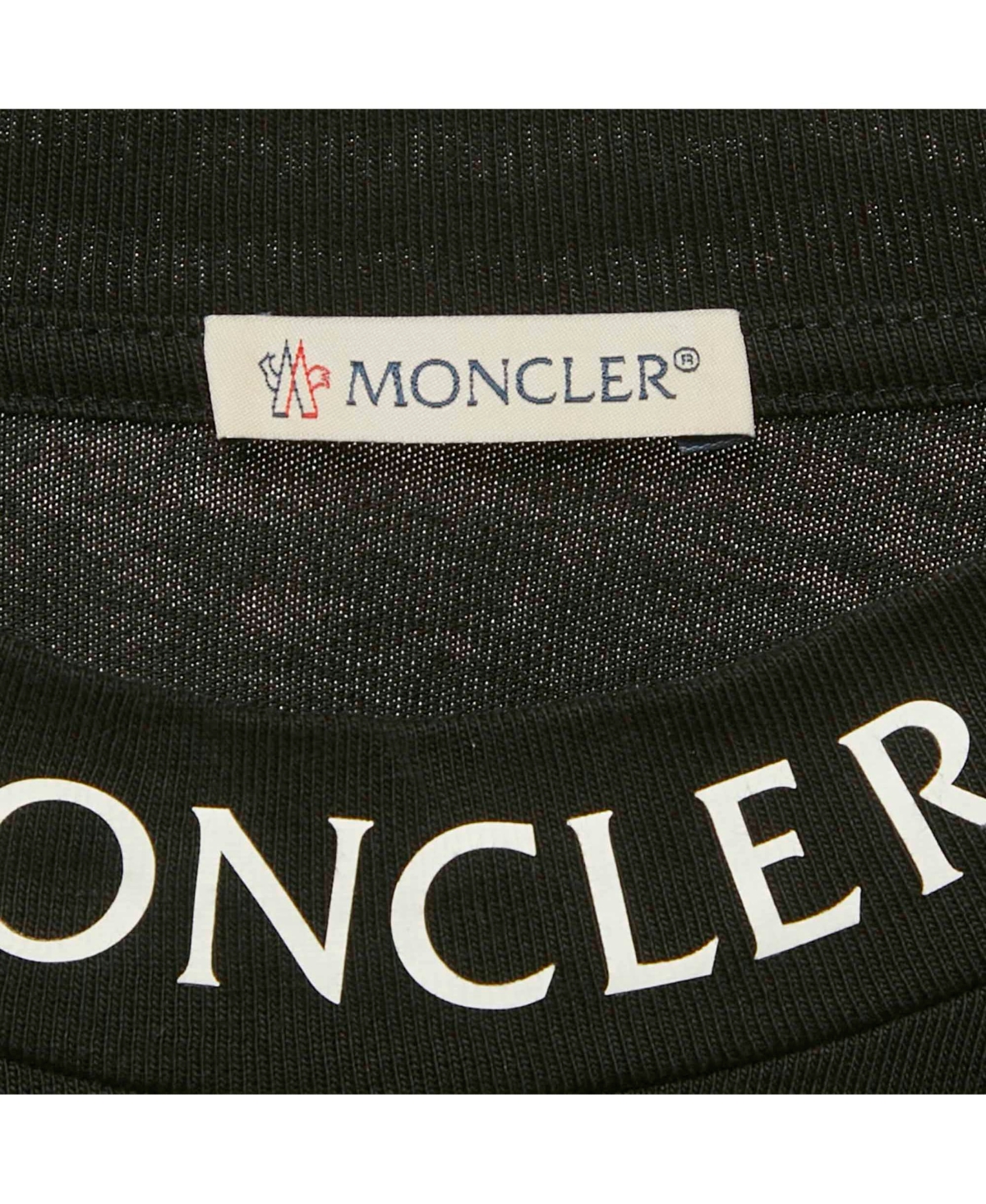 Pre-Owned Moncler Men's Black Cotton Knit Crew Neck T-Shirt