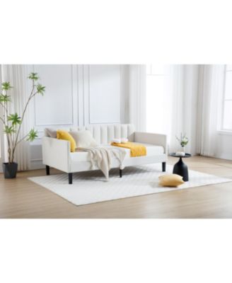 Elena Ivory Tufted Upholstered Twin Daybed