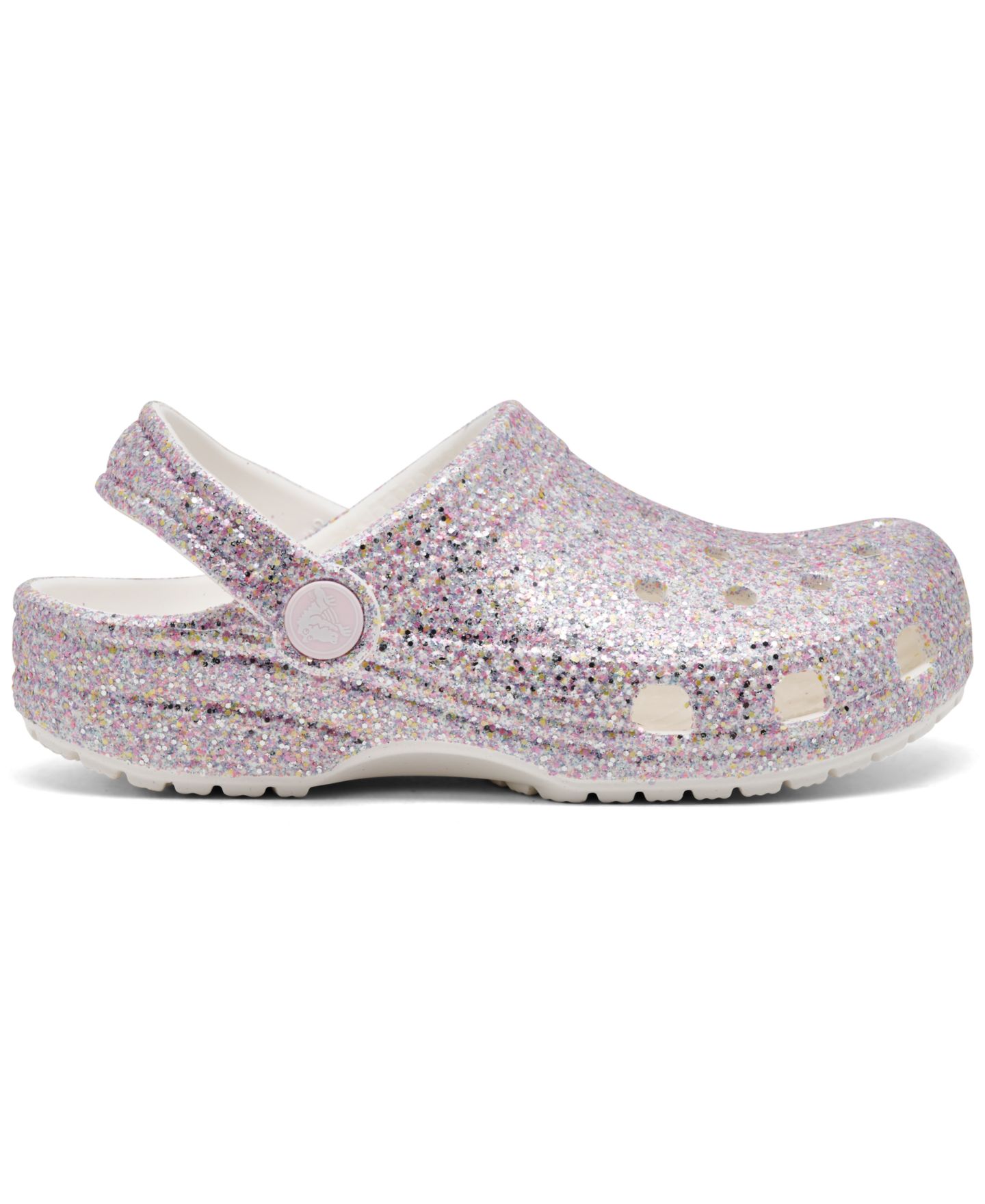 Сабо Crocs Glitter Classic Clogs from Finish Line для девочек, цвет: Белый — фото 6